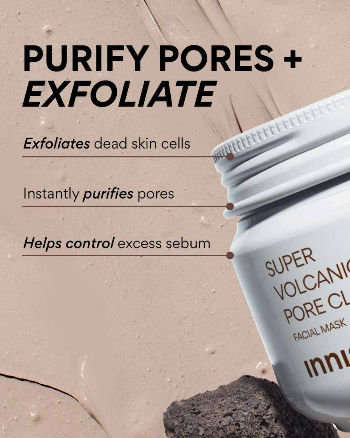 Super Volcanic AHA Pore Clearing Clay Mask